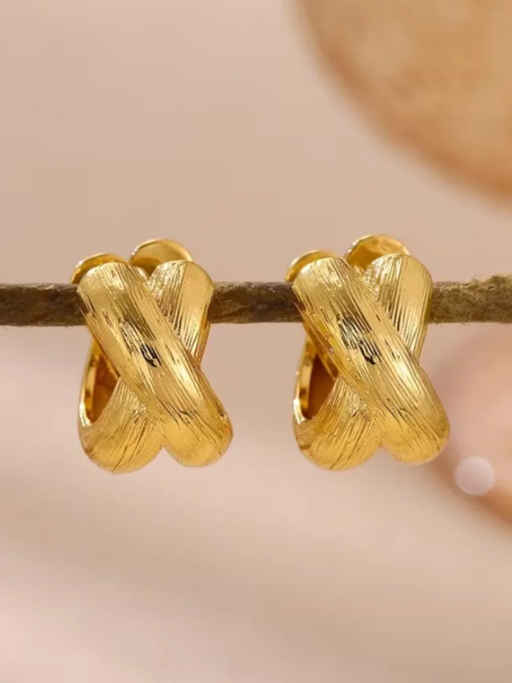 14K Gold Womens Small Twisted Knot Hoop Earrings Ladies 14 Karat Silver Jewelry